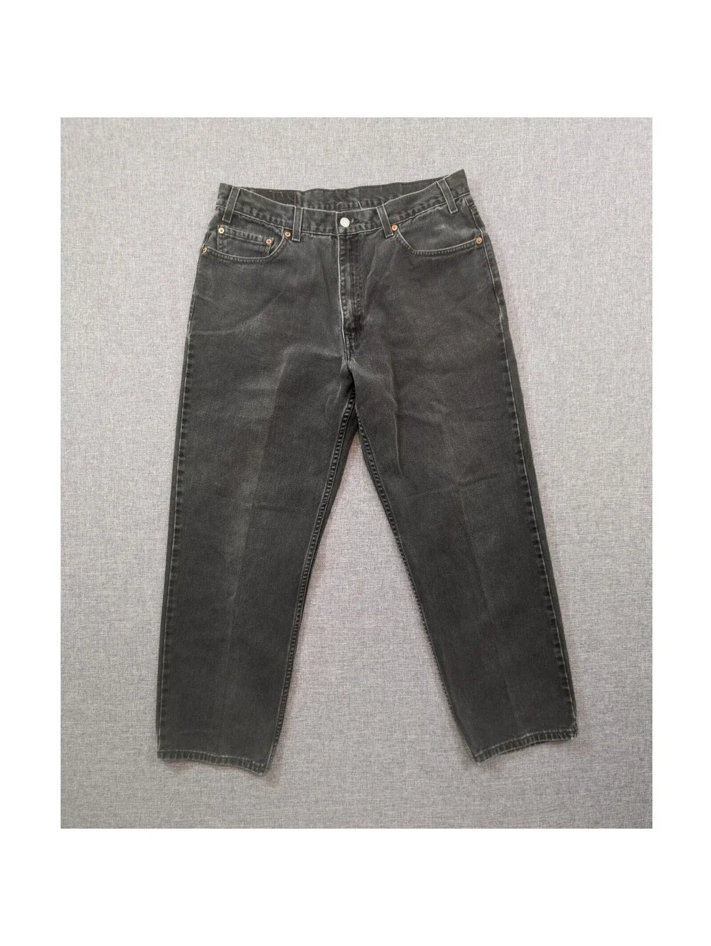 Vintage 2000s Levis 550 Relaxed Fit Black Tapered Jeans 34x28.5 (09/00) Y2K